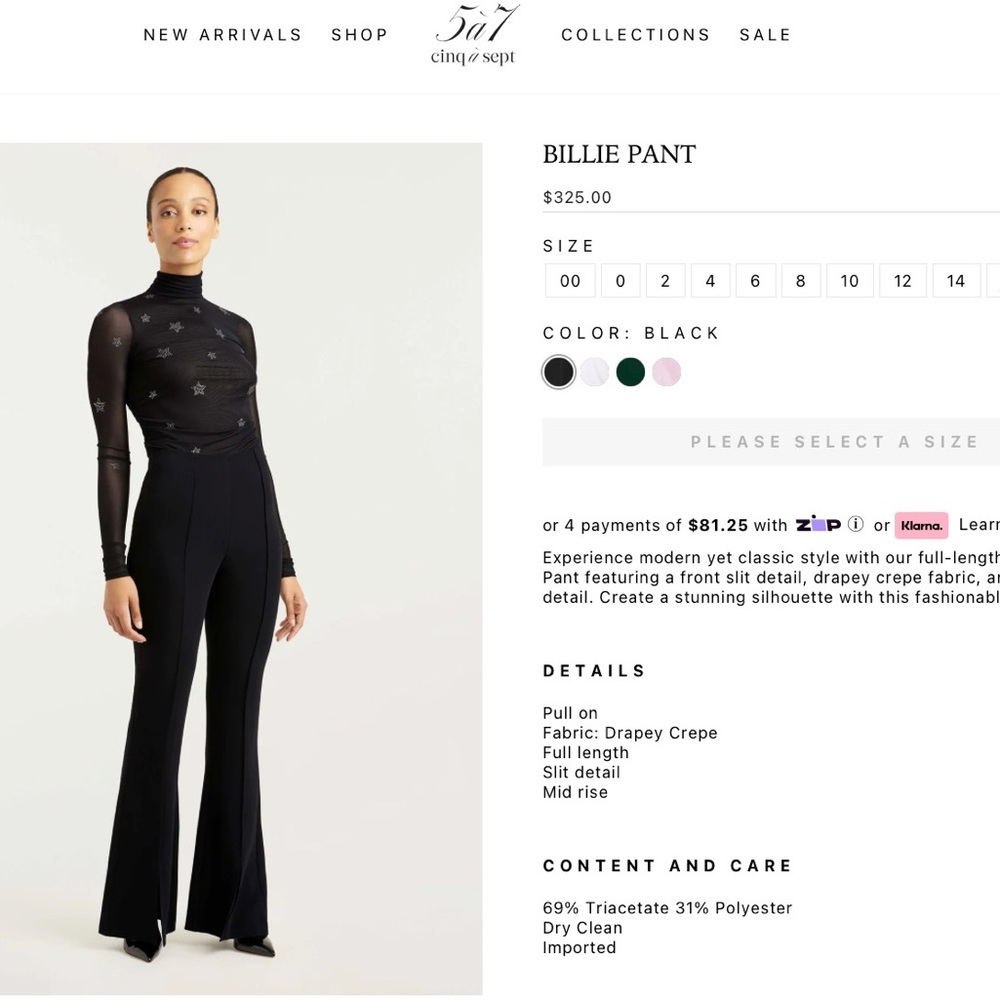 Like new Cinq A Sept Billie Pant